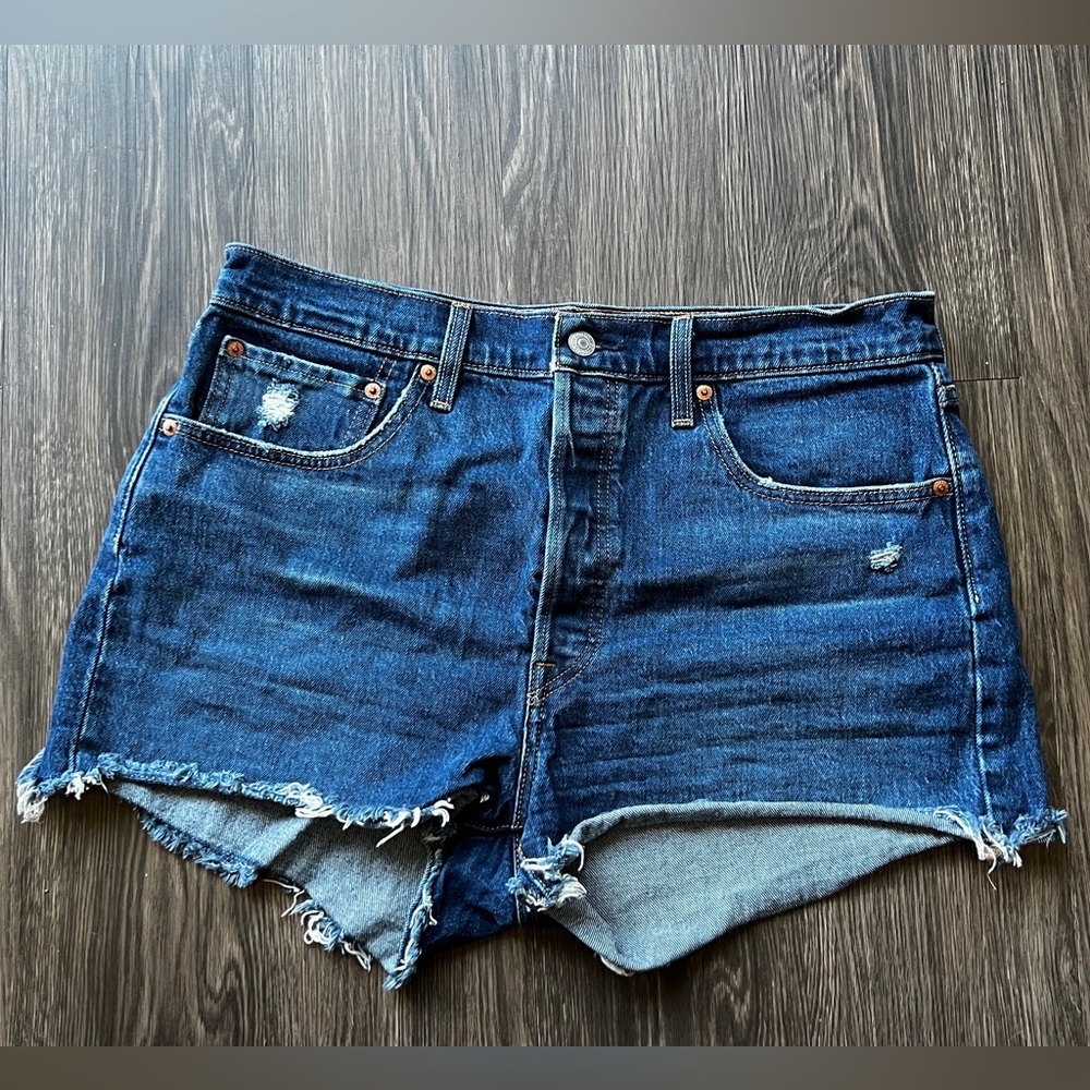 Levi's 501’s Blue Jean Shorts Distressed Cut-Off Style